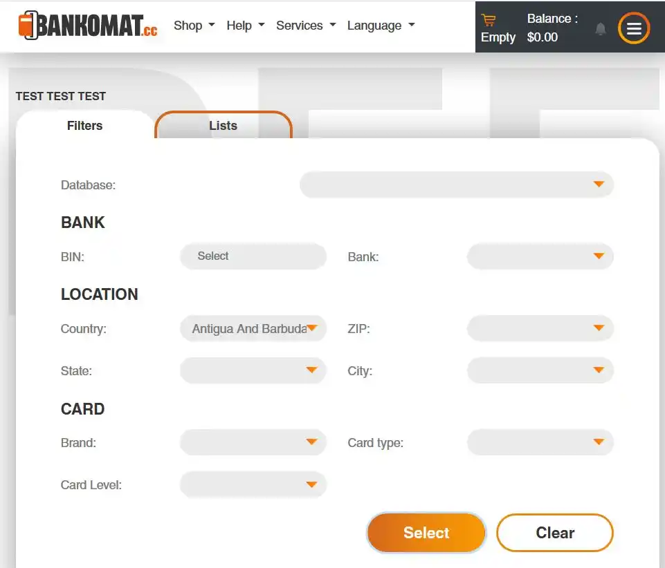 Bankomat.cc - General Darknet Card Shop