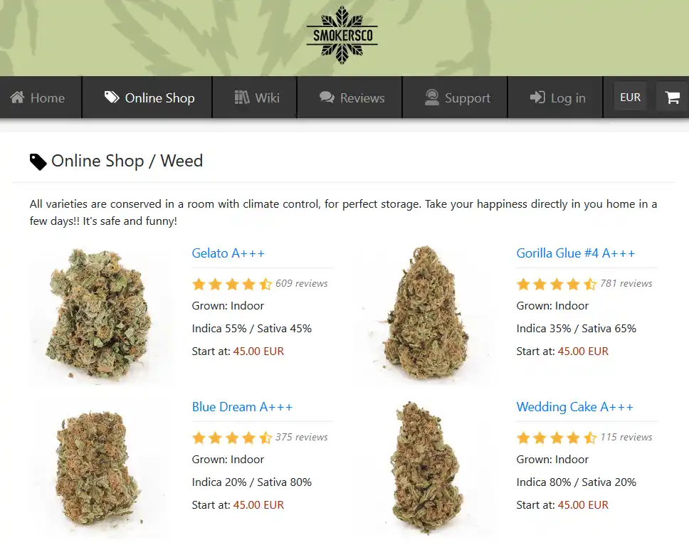 smokersco empire market screenshot