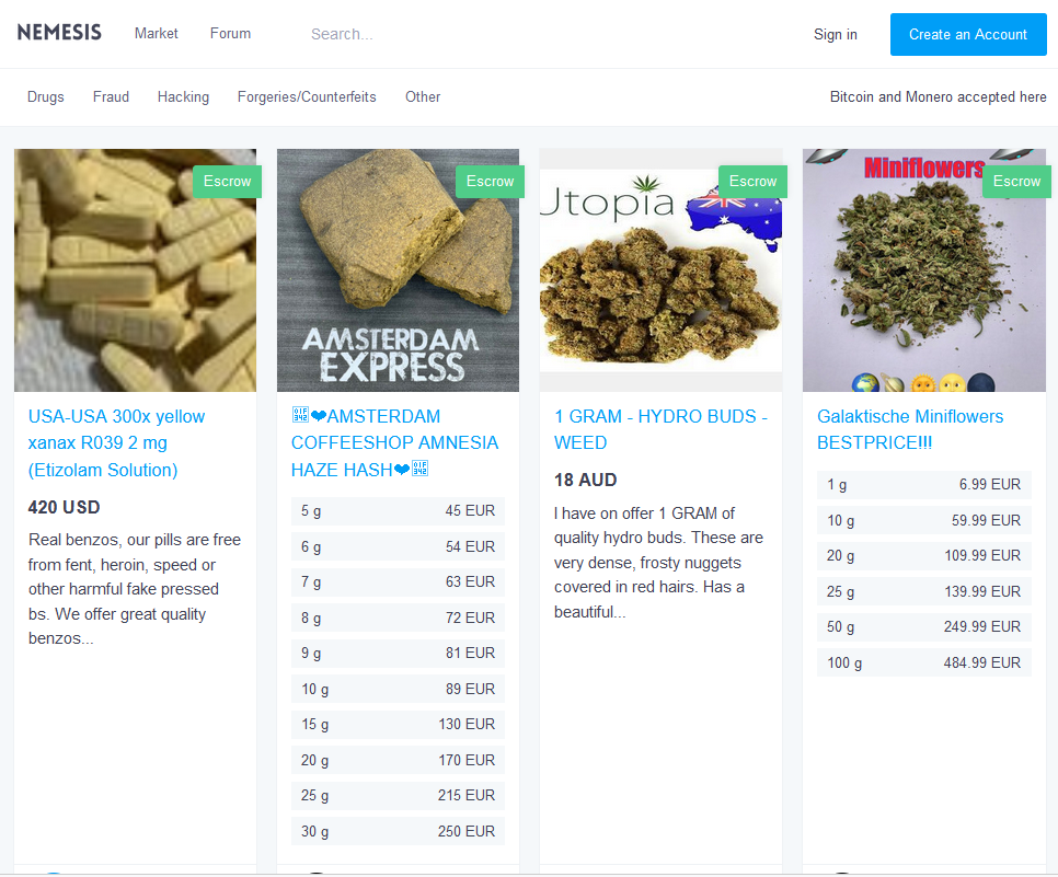 Nemesis Market - All-Purpose darknet market and forum